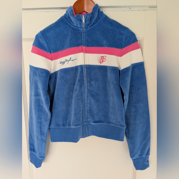 Ruff Ryder's Blue Velour Track Jacket and Skirt Set Y2K - Picture 3 of 16